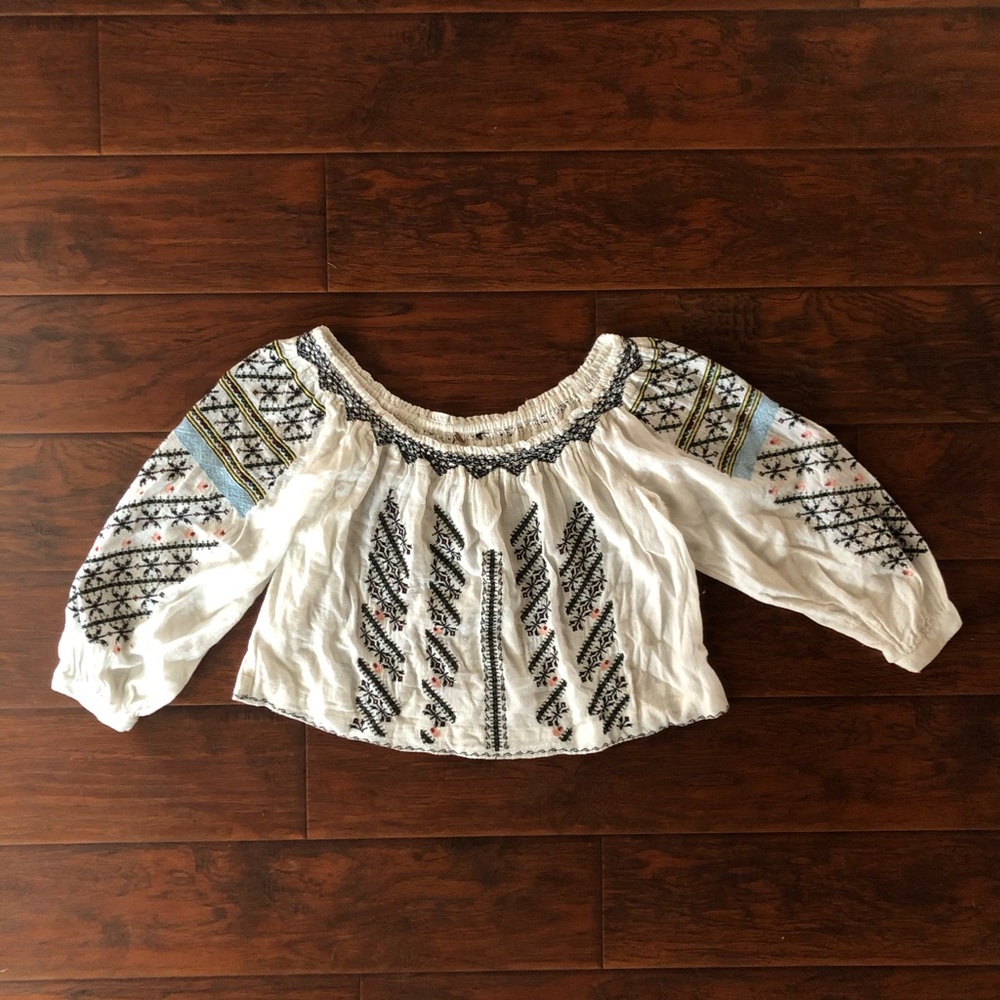 Free people off the shoulder crop top